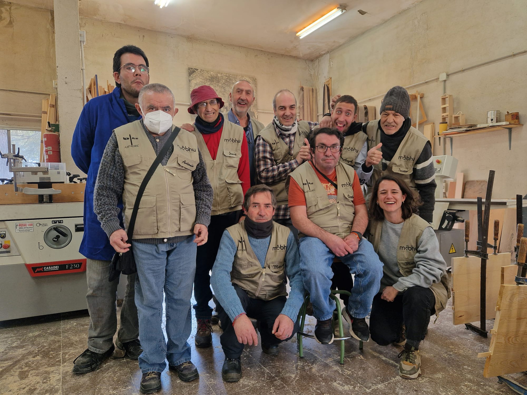 Equipo del centro ocupacional Aspadec